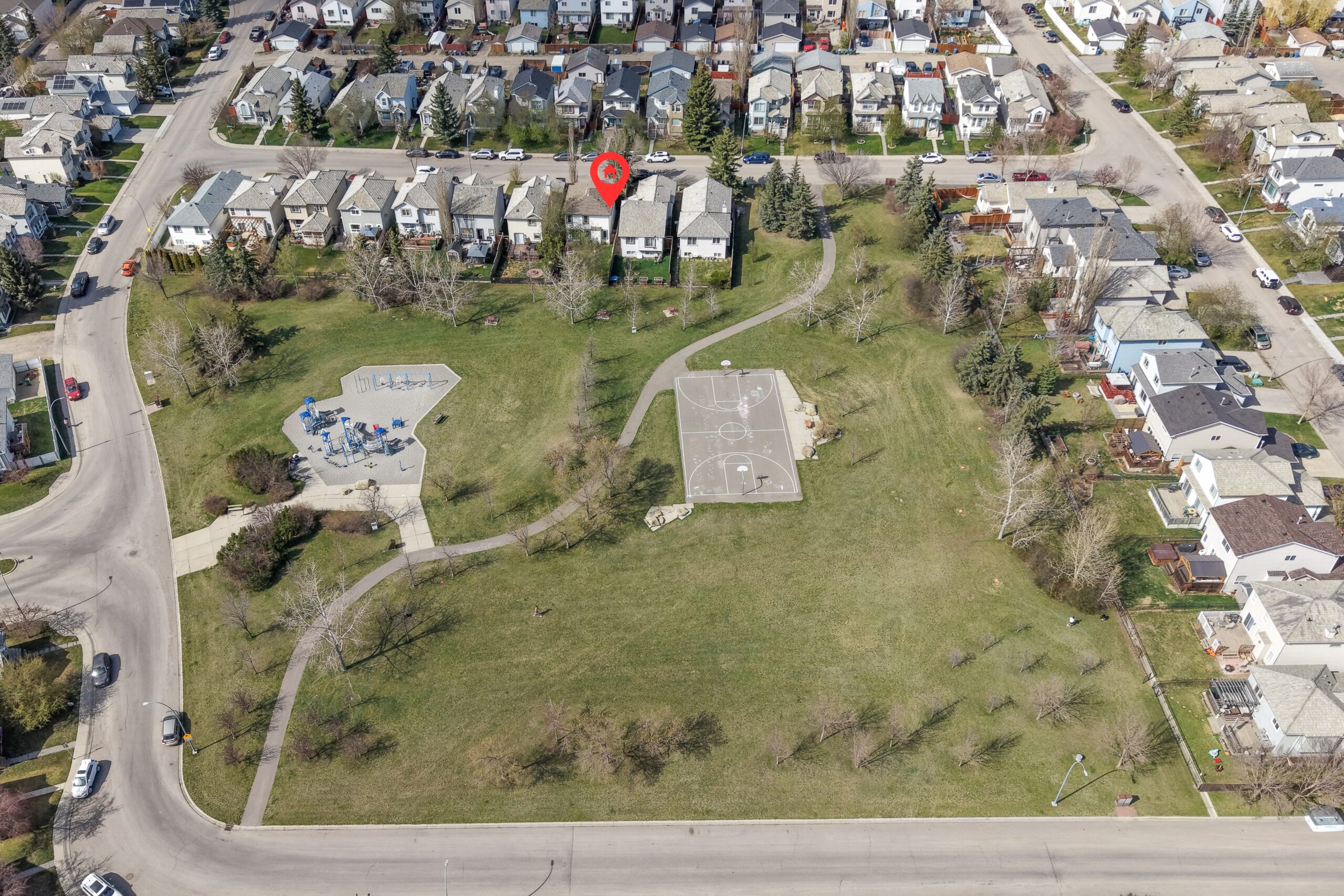 Backing onto the park